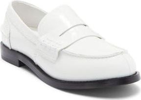 Jeffrey Campbell Books Penny Loafer in White Crinkle Patent at Nordstrom Rack, Size 6.5