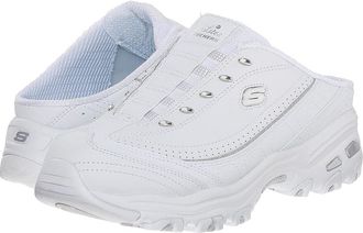 Skechers DLites - Bright Sky Womens Lace up casual Shoes White : 5.5 B - Medium, Leather