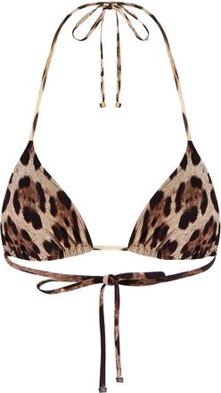 Dolce & Gabbana Animal print triangle swimsuit