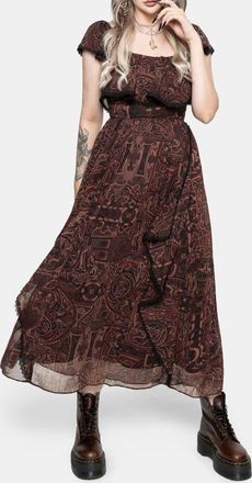 Disturbia Kells Lace Trim Midaxi Dress in Red at Nordstrom, Size 10
