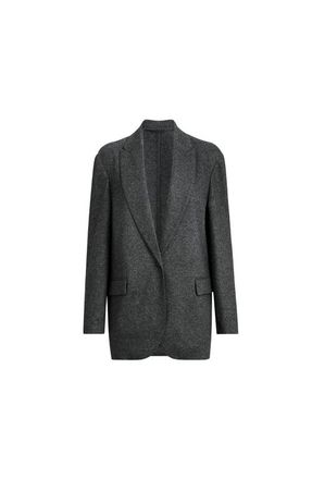 Brunello Cucinelli Cashmere jersey blazer with monili in Anthracite at Nordstrom, Size 44 It