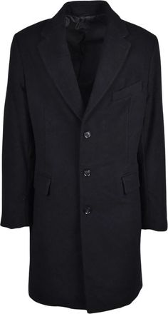 Trussardi Cappotto - Heren - Mantel - Zwart - 2XL - Wol - Jassen