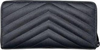 Saint Laurent Pre-owned Long wallet (bi-fold) - Dames - Vintage Accessoires - Zwart - ONE Size - Vintage