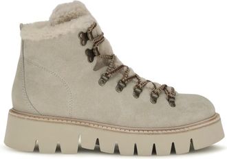 Pedro Garcia Salama Veterlaarzen met Veters - Dames - Schoenen - Beige - Maat: 38 EU Leer
