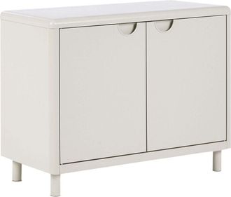Beliani Storage Cabinet Beige Steel with 2 Shelves and 2 Doors Home Office Modern Style KORVO
