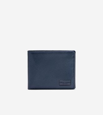 Cole Haan Mens Bifold Wallet with Saffiano Cover - Black