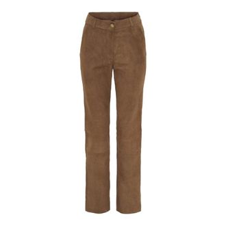 Notyz Pantalones de cuero - Trousers - Mujer - Marr&oacute;n - 2XL