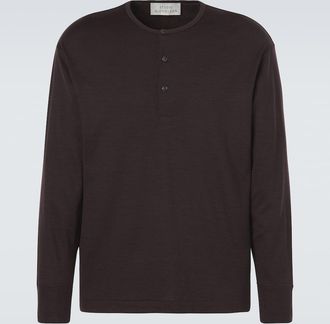 STUDIO NICHOLSON Kuyto wool Henley shirt