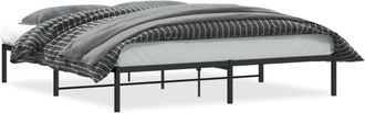 vidaXL Metal Bed Frame without Mattress Black 180x200cm vidaXL