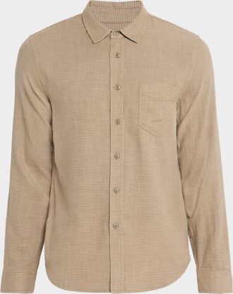 Rails Mens Wyatt Micro-Houndstooth Button-Down Shirt