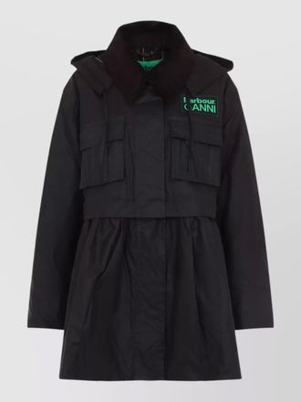 Barbour waxed peplum jacket