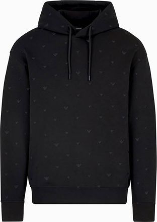 Emporio Armani Mens Double-Jersey Felpa Hoodie, Size XX-Large