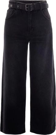 Liu Jo Pant Candy Belt H.w. - Dames - Loose Fit Jeans - Zwart - L - Denim - Jeans