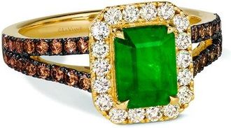Le Vian 14K 1.22 ct. tw. Diamond & Emerald Eternity Ring