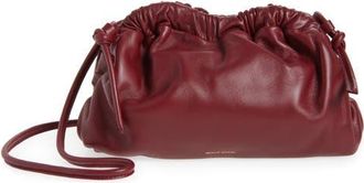 Mansur Gavriel Mini Cloud Leather Clutch in Oxblood at Nordstrom