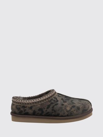 UGG Sabot Tasman in camoscio con stampa animalier e interno in lana
