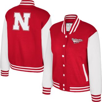 Colosseum Womens Colosseum Texas Scarlet Nebraska Huskers French Baguette Full Snap Fleece Jacket at Nordstrom, Size X-Large