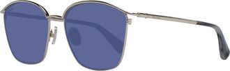 Max Mara Mm1415s Vierkante Zonnebril Blauwe Lenzen