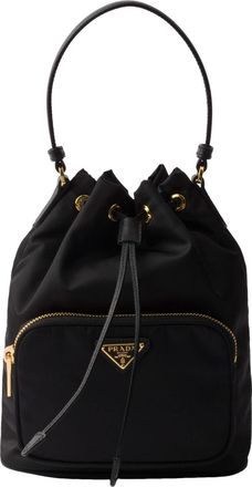 Prada (WMNS) PRADA SS25 Prada Duet Re-Nylon Bucket Bag Black 1BH038-2AOS-F0002
