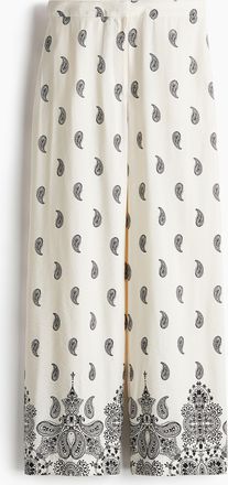 H&M Gemusterte Twillhose - Beige