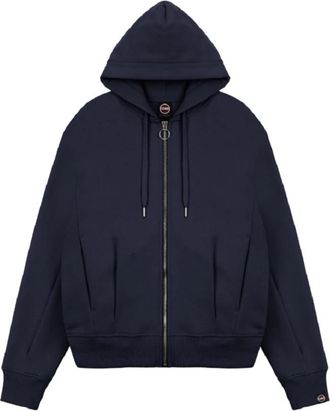 Colmar Blauwe Sweater met Capuchon en Rits - Dames - Vesten met rits - Blauw - M - Katoen - Hoodies & sweatvesten
