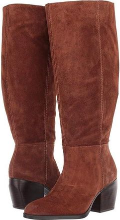 Naturalizer Fae Wide Calf Womens Shoes Saddle Tan Oil Suede : 9.5 W (C), Leather