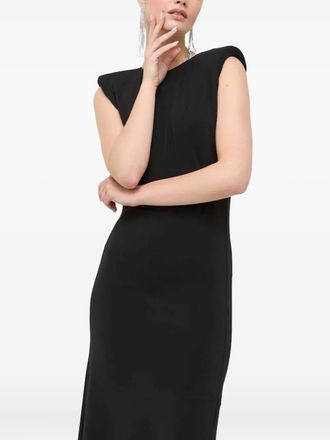 Patrizia Pepe Maxi-jurk met open rug - Zwart