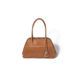 Miu Miu Vivant Leather Bag, Woman, Caramel