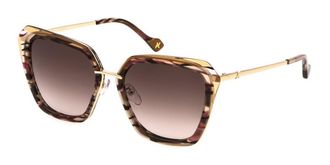 Yalea SYA149 ANGELA 0S41 Womens Sunglasses Brown Size 56