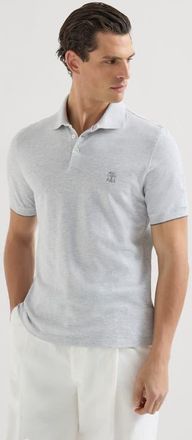 Brunello Cucinelli Piqu&eacute; polo shirt in Light Grey at Nordstrom, Size Xxx-Large Eu