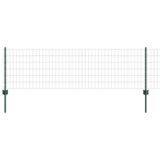 Berkfield Home Euro Fence with 11 U Posts Green 0, 6x25 m Steel