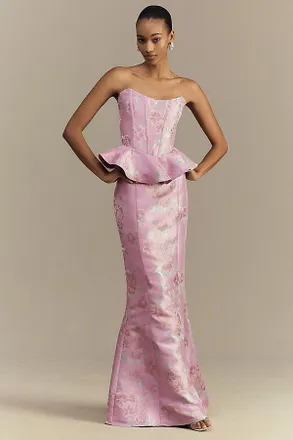 V. Chapman Waverly Brocade Fit & Flare Skirt Set