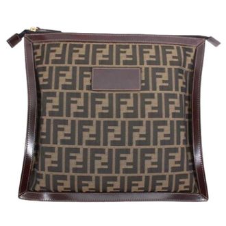 Fendi Pre-owned Clutches, unisex, Brown, Size: ONE SIZE Pre-owned Vintage Clutch Bag