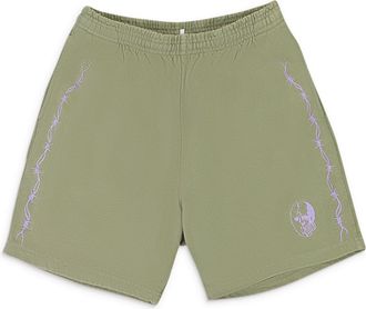 Warren Lotas BARBED WIRE HOCKEY MASK OLIVE SHORTS