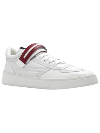 Bally Womens Royce Leather Low Top Sneakers In White