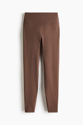 H&M Sports Leggings With Softmove in Mocha at Nordstrom, Size X-Small