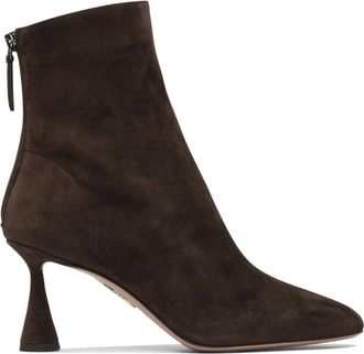 Aquazzura Schoenen, Dames, Bruin, 40 EU, Leer, Bruine enkellaarzen voor vrouwen