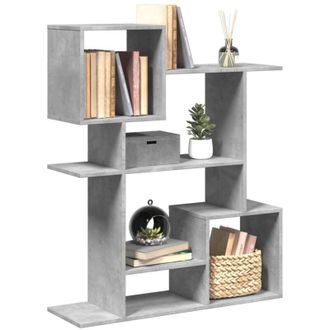 vidaXL Vidaxl - Libreria Divisorio Grigio Cemento 92x29x112 cm in Truciolato
