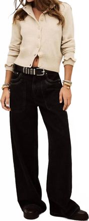 BA&SH Karante Round Neck Cardigan In Beige