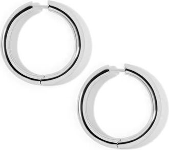Jennifer Fisher Mini Lilly Hinged Hoop Earrings in Silver at Nordstrom