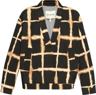 Munthe Omaha- checked quilted jacket - women - Polyamide/Viscose - 38 - Black