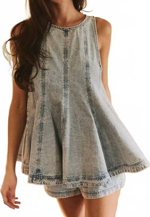 Free People Cassius Denim Set In Bleachout
