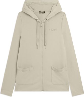 Freddy Felpa Cappuccio Zip con strass e inserto effetto seta