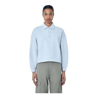 Carhartt Work in Progress Brenta Polo Sweatshirt - Dames - Sweatshirts - Grijs - S - Katoen - Hoodies & sweatvesten