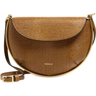 Wandler Mini Kate Lizard Embossed Leather Crossbody Bag in Tabacco Lizzard 1776 at Nordstrom
