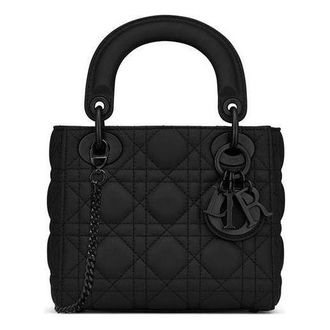 Dior (WMNS) DIOR Mini Lady Dior Bag Black Ultramatte M0505SLOI-M989