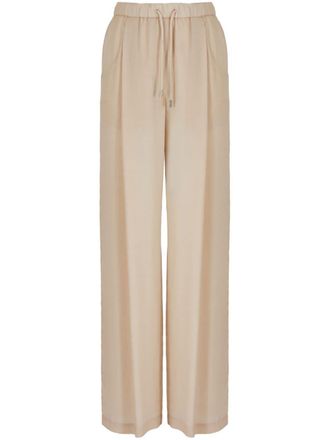 Emporio Armani Pantaloni dritti con coulisse - Toni neutri