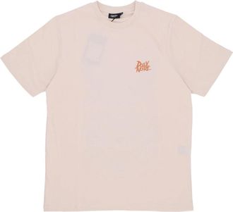 Dolly Noire Beige Heren T-shirt met Zeefdruk - Heren - T-shirts - Beige - XL - Katoen - Tops