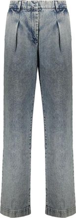 Moorer Wijde Jeans - Dames - Loose Fit Jeans - Blauw - XS - Katoen - Jeans