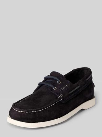 GANT Bootsschuhe mit Label-Stitching Modell Yardport in Marine, Gr&ouml;&szlig;e 40